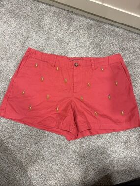 Polo by Ralph Lauren Coral Pink Embroidered Shorts